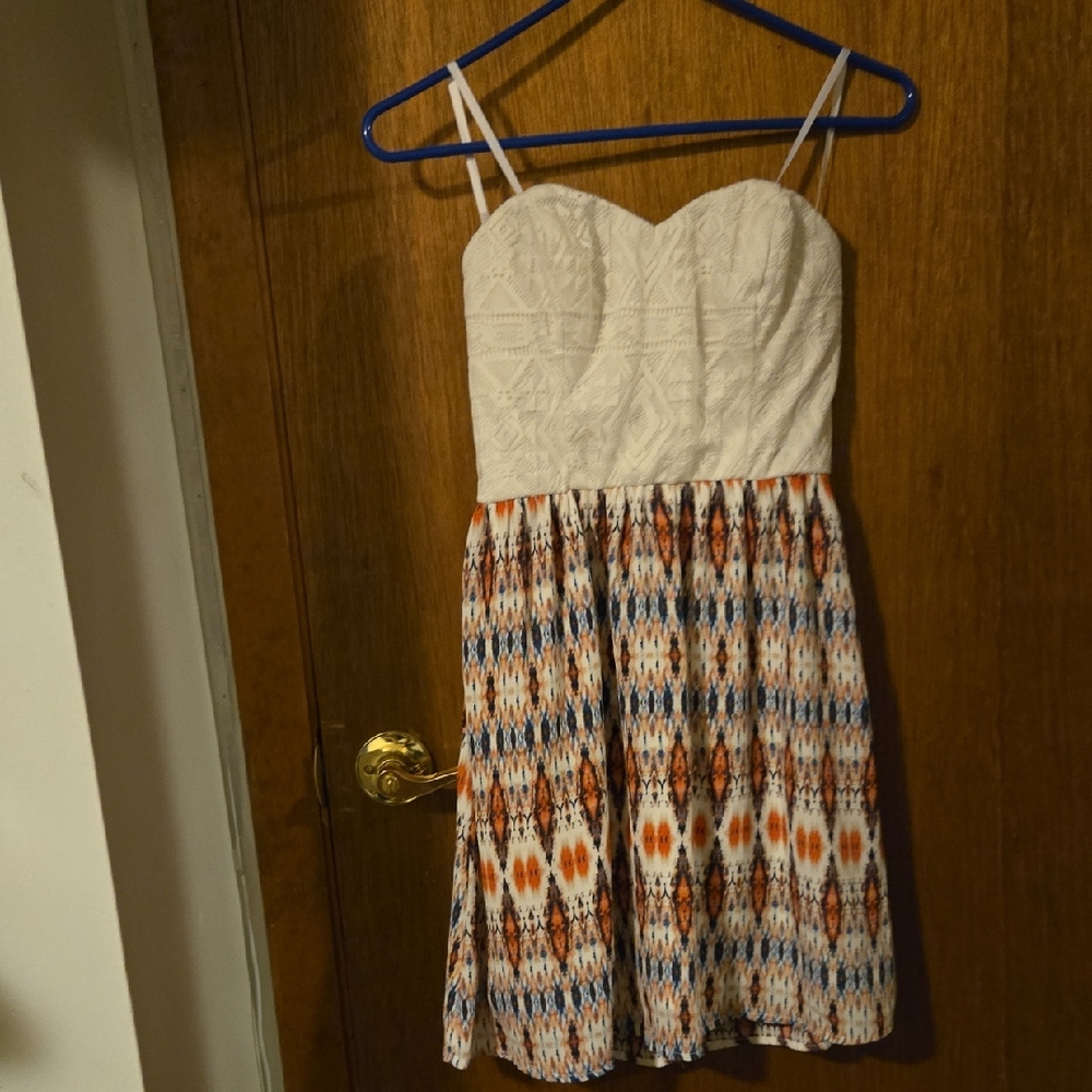 BCX Red Embellished Sundress with Spaghetti Straps